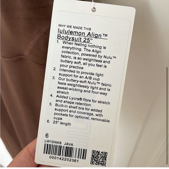 Lululemon Athletica Align Bodysuit in Brown comfort stretchy bodycon activewear - Picture 5 of 13